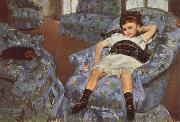 Ligttle Girl in a Blue Armchari, Mary Cassatt